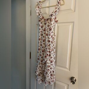 Hello Molly Floral Ruffle Midi Dress - Size Small